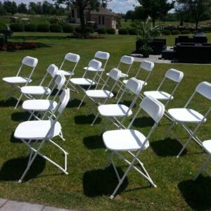 Plastic folding chairs